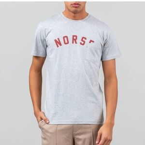 NORSE PROJECTS NIELS CLASSIC IVY LOGO Grey T-Shirt